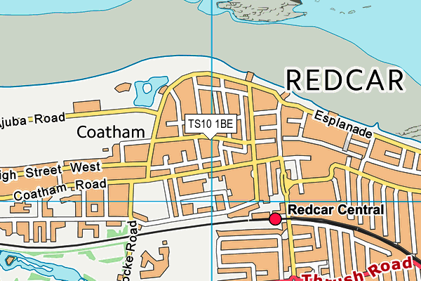 TS10 1BE map - OS VectorMap District (Ordnance Survey)