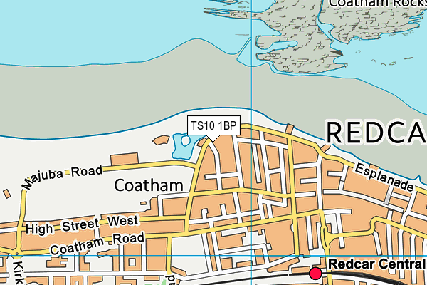 TS10 1BP map - OS VectorMap District (Ordnance Survey)