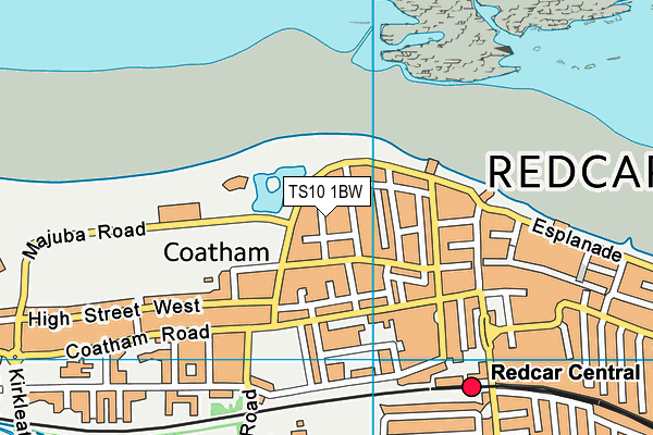 TS10 1BW map - OS VectorMap District (Ordnance Survey)