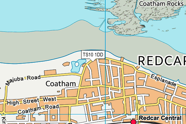 TS10 1DD map - OS VectorMap District (Ordnance Survey)