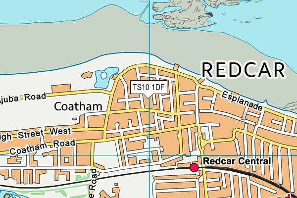 TS10 1DF map - OS VectorMap District (Ordnance Survey)