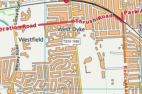 TS10 1HN map - OS VectorMap District (Ordnance Survey)