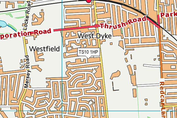 TS10 1HP map - OS VectorMap District (Ordnance Survey)