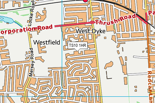 TS10 1HR map - OS VectorMap District (Ordnance Survey)