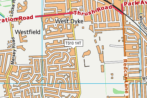 TS10 1HT map - OS VectorMap District (Ordnance Survey)