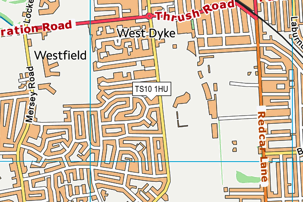 TS10 1HU map - OS VectorMap District (Ordnance Survey)