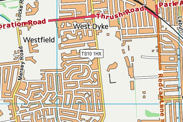 TS10 1HX map - OS VectorMap District (Ordnance Survey)