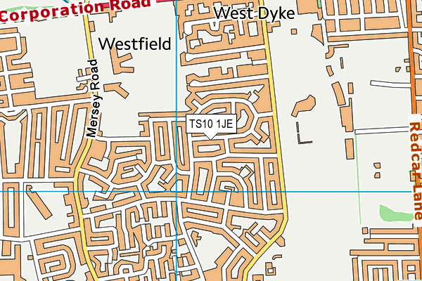 TS10 1JE map - OS VectorMap District (Ordnance Survey)