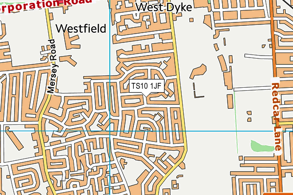 TS10 1JF map - OS VectorMap District (Ordnance Survey)