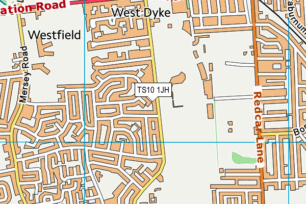 TS10 1JH map - OS VectorMap District (Ordnance Survey)