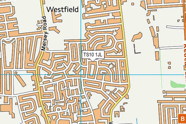 TS10 1JL map - OS VectorMap District (Ordnance Survey)