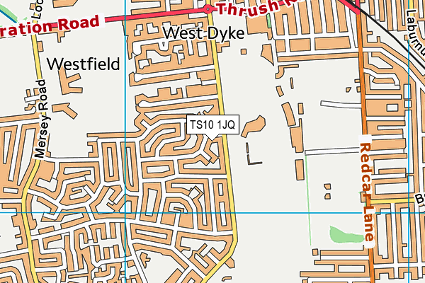 TS10 1JQ map - OS VectorMap District (Ordnance Survey)