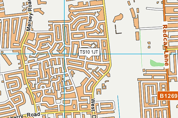 TS10 1JT map - OS VectorMap District (Ordnance Survey)