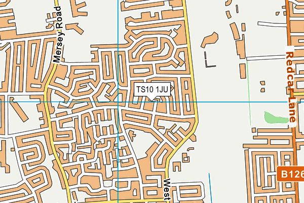 TS10 1JU map - OS VectorMap District (Ordnance Survey)