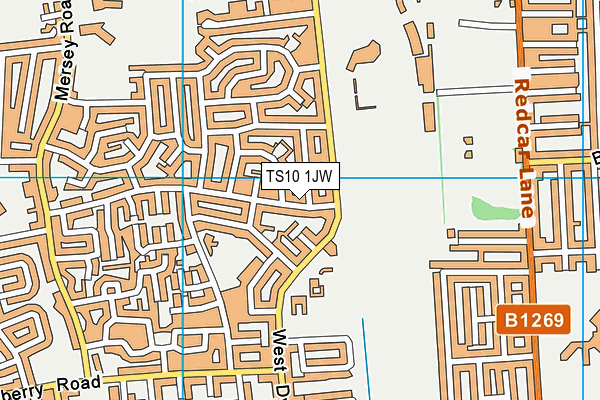 TS10 1JW map - OS VectorMap District (Ordnance Survey)