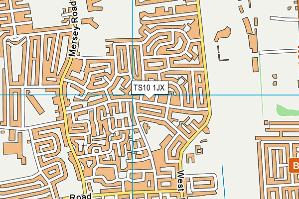 TS10 1JX map - OS VectorMap District (Ordnance Survey)