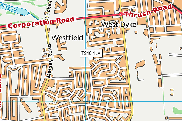 TS10 1LA map - OS VectorMap District (Ordnance Survey)