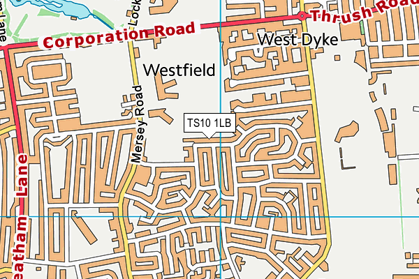TS10 1LB map - OS VectorMap District (Ordnance Survey)