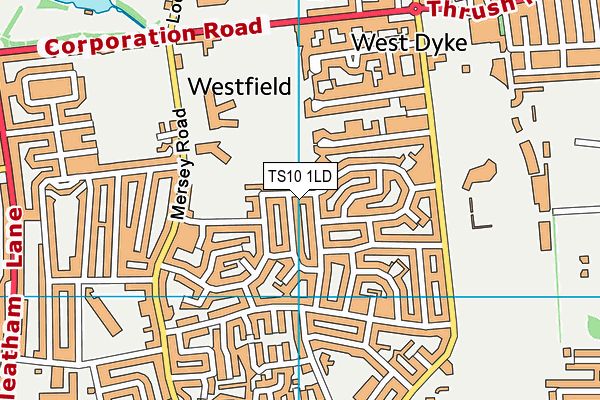 TS10 1LD map - OS VectorMap District (Ordnance Survey)