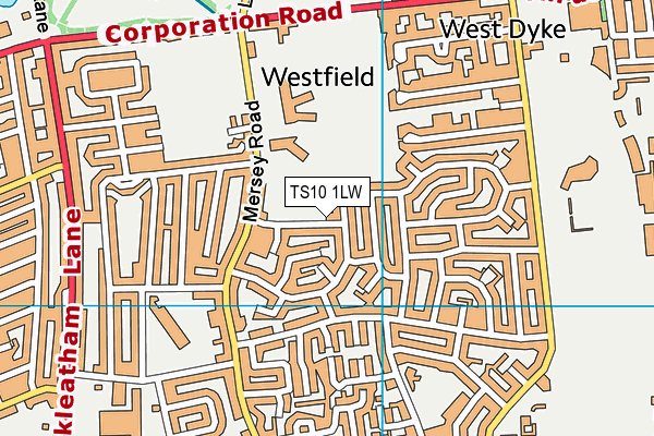 TS10 1LW map - OS VectorMap District (Ordnance Survey)