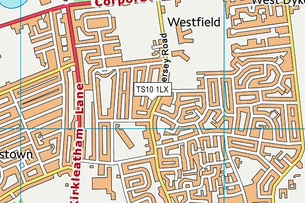 TS10 1LX map - OS VectorMap District (Ordnance Survey)