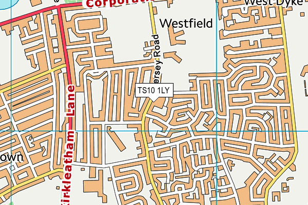 TS10 1LY map - OS VectorMap District (Ordnance Survey)