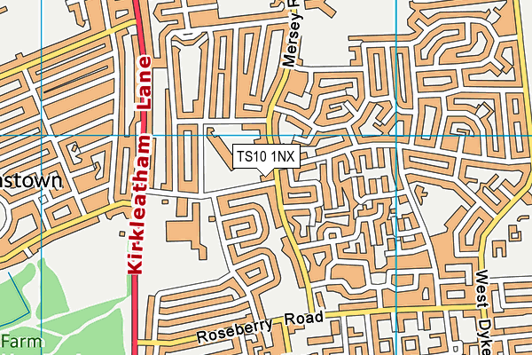 TS10 1NX map - OS VectorMap District (Ordnance Survey)