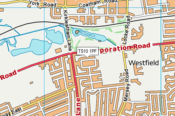 TS10 1PF map - OS VectorMap District (Ordnance Survey)