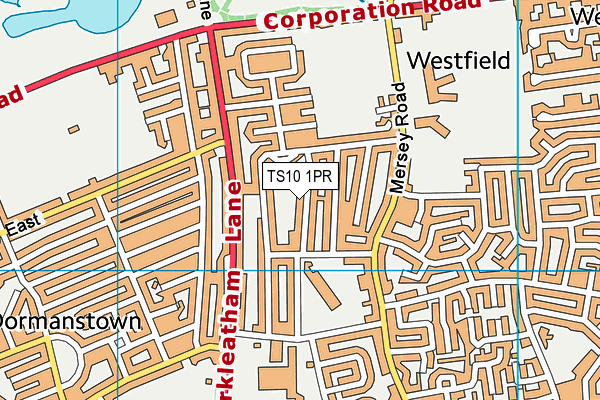 TS10 1PR map - OS VectorMap District (Ordnance Survey)