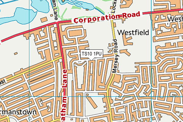 TS10 1PU map - OS VectorMap District (Ordnance Survey)