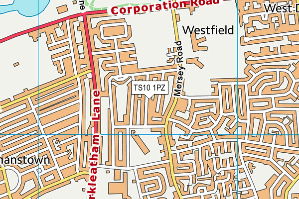 TS10 1PZ map - OS VectorMap District (Ordnance Survey)