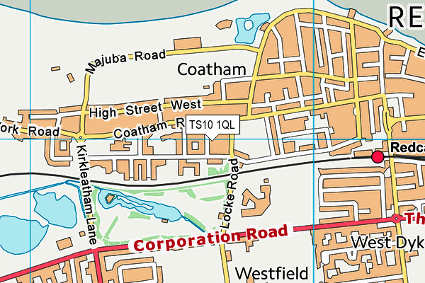 TS10 1QL map - OS VectorMap District (Ordnance Survey)