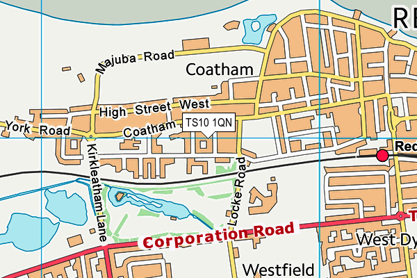 TS10 1QN map - OS VectorMap District (Ordnance Survey)