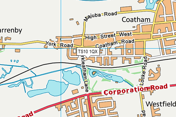 TS10 1QX map - OS VectorMap District (Ordnance Survey)