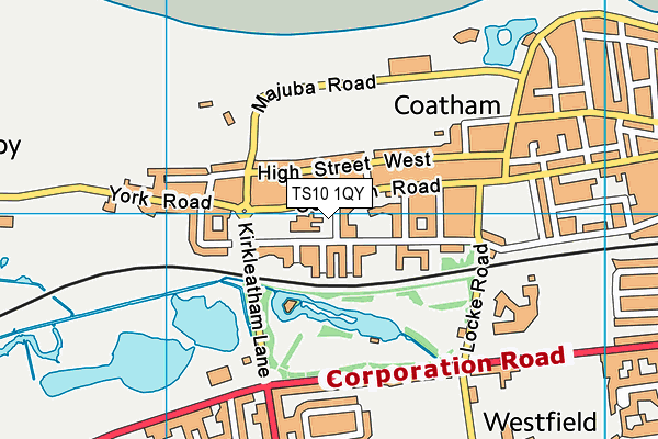 Coatham Church of England Primary School map (TS10 1QY) - OS VectorMap District (Ordnance Survey)