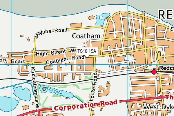 TS10 1SA map - OS VectorMap District (Ordnance Survey)