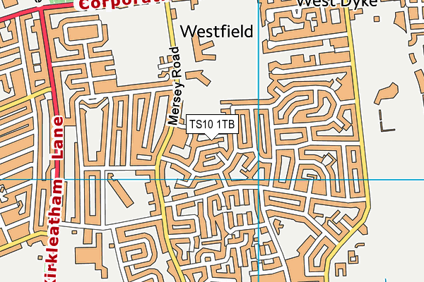 TS10 1TB map - OS VectorMap District (Ordnance Survey)