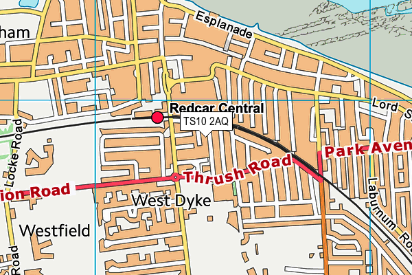 TS10 2AQ map - OS VectorMap District (Ordnance Survey)