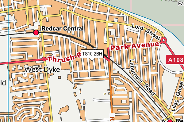 TS10 2BH map - OS VectorMap District (Ordnance Survey)