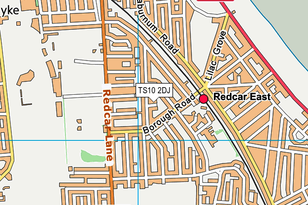 TS10 2DJ map - OS VectorMap District (Ordnance Survey)