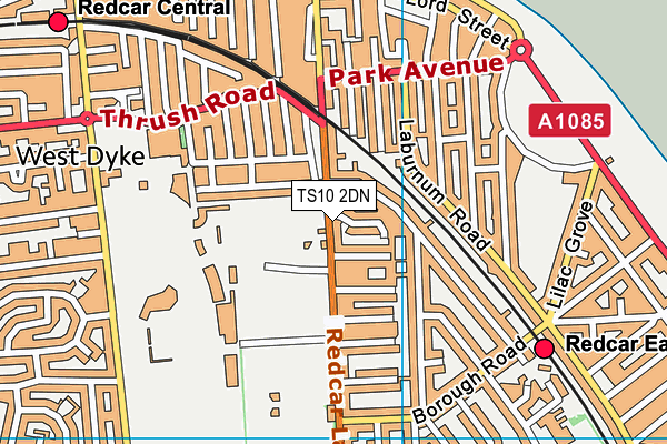 TS10 2DN map - OS VectorMap District (Ordnance Survey)