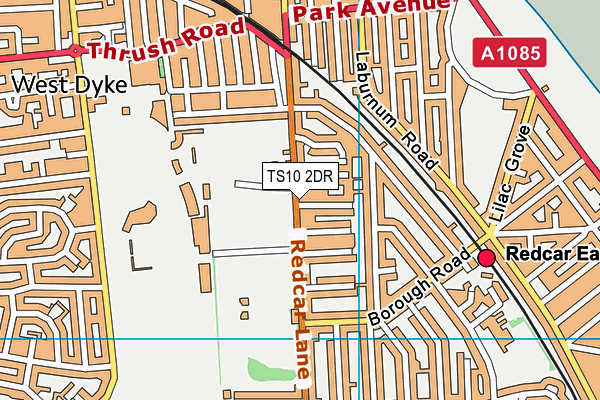 TS10 2DR map - OS VectorMap District (Ordnance Survey)