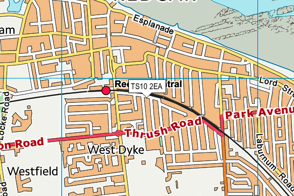 TS10 2EA map - OS VectorMap District (Ordnance Survey)