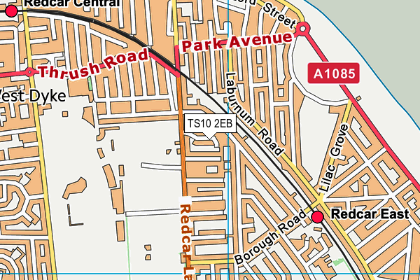 TS10 2EB map - OS VectorMap District (Ordnance Survey)