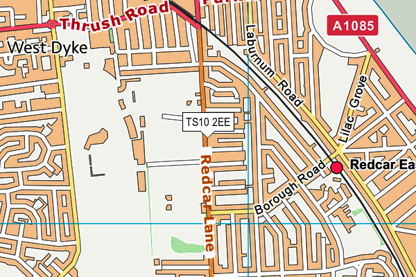 TS10 2EE map - OS VectorMap District (Ordnance Survey)