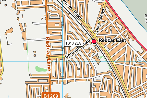 TS10 2EG map - OS VectorMap District (Ordnance Survey)