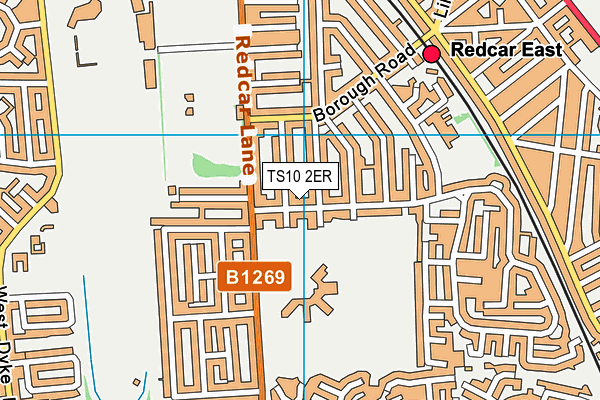 TS10 2ER map - OS VectorMap District (Ordnance Survey)