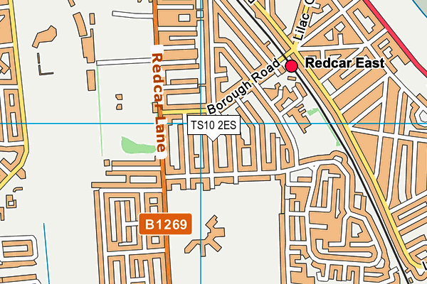 TS10 2ES map - OS VectorMap District (Ordnance Survey)