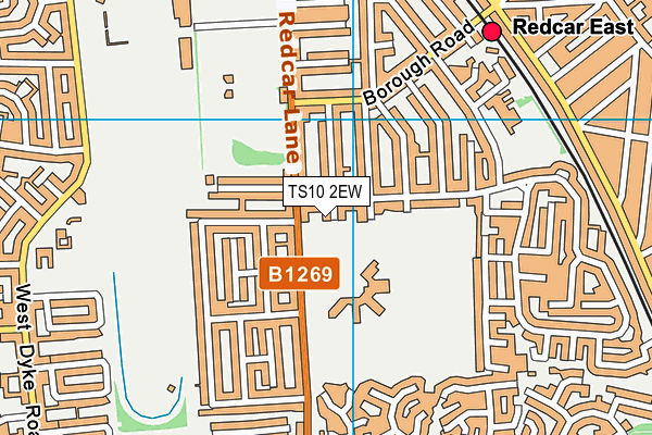 TS10 2EW map - OS VectorMap District (Ordnance Survey)