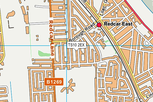 TS10 2EX map - OS VectorMap District (Ordnance Survey)